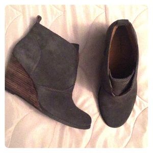 BCBG Generation Yestin Grey Suede Bootie - Size 10
